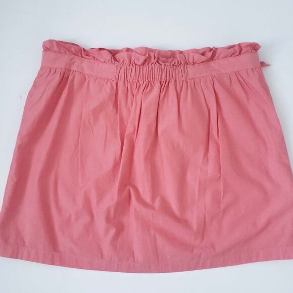J. Crew Fact. Salmon Pink Tie Skirt Cotton Small Very Cute Paperbag Design - Picture 3 of 4
